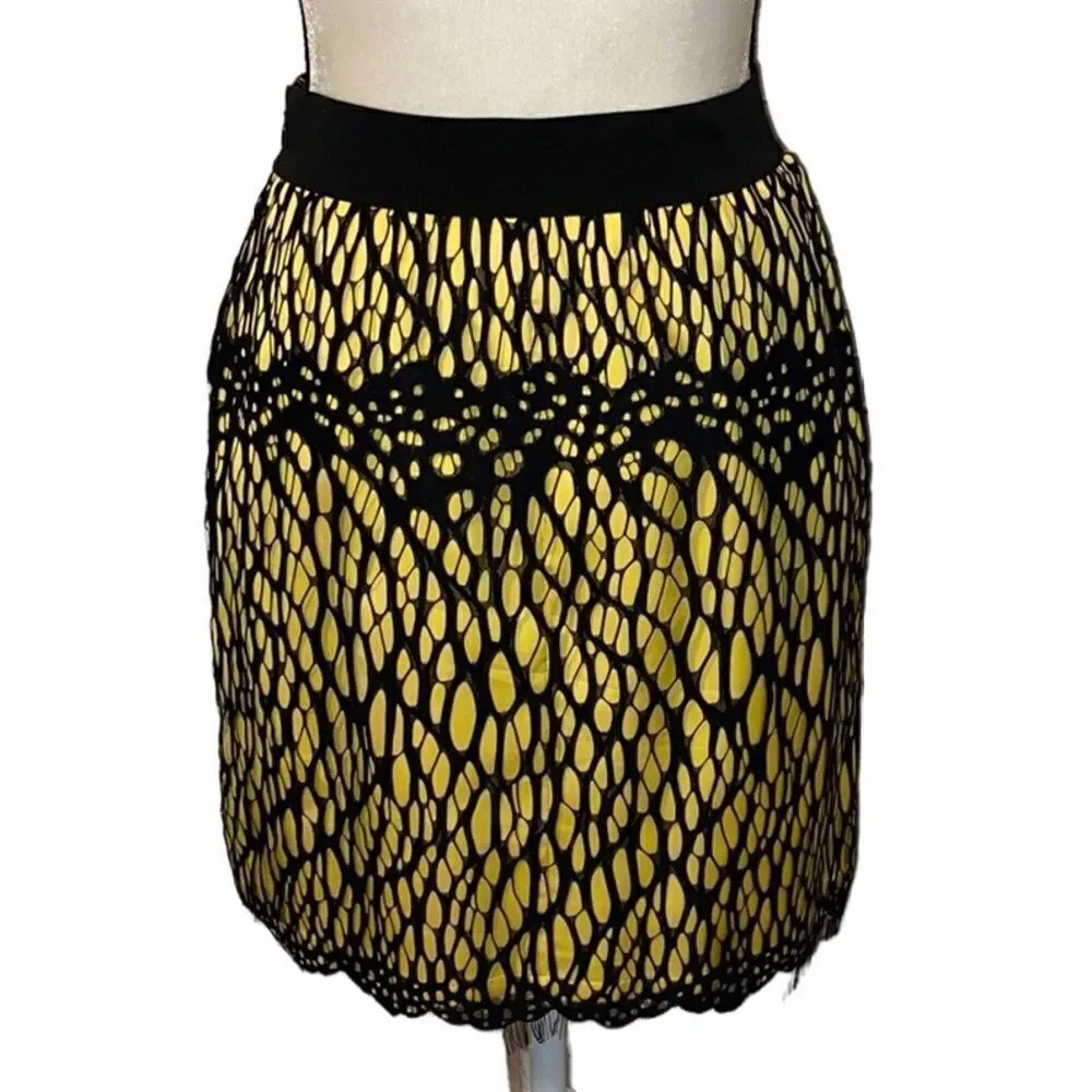 Robert Rodriguez Lace Overlay Mini Skirt